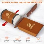 Rolling Knife Sharpener Kit - Beech Wood Magnetic Rolling Sharpener for Knives with 15 & 20 Degree Angles - Elegant Gift for Chefs & Cooks - Knife Sharpening Kit for Kitchen & Pocket Knives