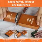 Rolling Knife Sharpener Kit - Beech Wood Magnetic Rolling Sharpener for Knives with 15 & 20 Degree Angles - Elegant Gift for Chefs & Cooks - Knife Sharpening Kit for Kitchen & Pocket Knives