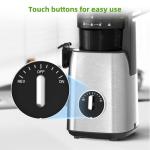 Crzoe 300W Cold Press Juicer with a 5.4 Wide Feed Chute for Whole Fruits and Vegetables,Vintage knob,Slow Masticating juicer, Easy to Clean and High juice Yield,Square body,Stainless Steel