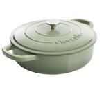 Crock Pot Artisan Enameled Cast Iron Braiser W/Lid, 5-Quart, Pistachio