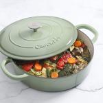 Crock Pot Artisan Enameled Cast Iron Braiser W/Lid, 5-Quart, Pistachio