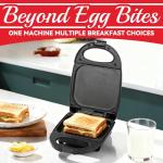 SugarWhisk Egg Bite Maker with 2 Silicone Egg Molds for Breakfast Sandwiches, Breakfast Maker, Omelet Pan, Healthy Snacks or Desserts, Black