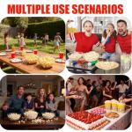 Popcorn Machine 8oz with Cart & Wheels - Popcorn Maker Machine Movie Theater Style for Home, Parties, Christmas, Outdoor Use, Red