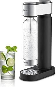 PHILIPS ADD4902BKO/37 Sparkling Water Maker, Soda Maker, Soda Streaming Machine with 1L Carbonating Bottle, Seltzer Fizzy Water Maker, Compatible with Any Screw-in 60L CO2 Carbonator(NOT Included)