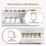 8 oz Glass Jars with Lids, 12 Pack Small Glass Jars with Plastic Woodgrain Lids, Lotion Container Empty Cosmetic Travel Containers for Sample, Cream, Lotion, Honey, Powder