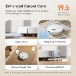 roborock Qrevo Curv S5X Robot Vacuum and Mop, 18500Pa Suction, Zero-Tangling Design, FlexiArm Side Brush, AI Obstacle Avoidance, 10 Weeks Self-Emptying, Auto Washing for Hard Floor, Corner, Pet Hair