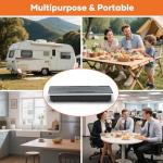 Double Induction Cooktop 1800W with Wood Grain Panel, Dual 900W Burners Portable Electric Stove, Touch Control, 8 Temperature Levels, Fast Heating & Safety Protection for Home Apartment RV