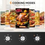 AMZCHEF Wall Ovens 24 inch Electric: 2800w Single Wall Oven with 6 Cooking Modes, 2.72 Cu.Ft. Electric Wall Oven, Convection Oven with Mechanical Knobs Control, Black