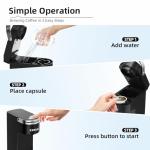 CHULUX Slim Single Serve Coffee Maker for K Cup, Mini Travel One Cup Coffee Machine for Home, Desk, Kitchen and Bedroom, Fits Travel Mug, Black