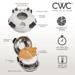 Cook With Color Electric Indoor Pizza Oven – Crispy Crust Countertop Pizza Maker, Heats up to 800˚F, 12 Inch Ceramic Stone, Dual Temperature Control Knobs, Bamboo Peel Included, Off White