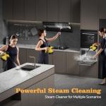Steam Cleaner, Handheld Steam Cleaner for Home, 16-Piece Steam Cleaner Kit with Automatic Steam Switch, Steamer for Kitchen, Bathroom, Car, Living Room and Multi-Surface Deep Cleaning (Yellow)
