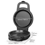 SugarWhisk Flip Pancake Maker Machine, Ceramic Coated Pancake Pan for 6.5 Inch Pancakes, Omelette, Crepe & Quesadilla, Frittata, Double Sided Omelette Pan Nonstick, Graphite