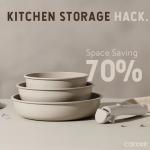 CAROTE 15-Piece Nonstick Cookware Set with Removable Handle