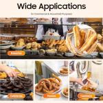 Commercial Manual Churros Maker, Heavy Duty Churros Machine with 6 Nozzles Large Capacity Practical Handle Enlarged Base and High-Efficiency Stainless Steel Latin Fruit Machine for Bakeries Cafeterias