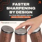 Rolling Knife Sharpener by NBHR – 15 & 20 Degrees Dual Angle magnetic knife sharpener kit for kitchen & chef knives, Perfect Kitchen Gift