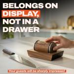 Rolling Knife Sharpener by NBHR – 15 & 20 Degrees Dual Angle magnetic knife sharpener kit for kitchen & chef knives, Perfect Kitchen Gift