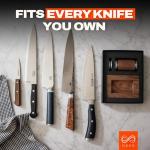 Rolling Knife Sharpener by NBHR – 15 & 20 Degrees Dual Angle magnetic knife sharpener kit for kitchen & chef knives, Perfect Kitchen Gift