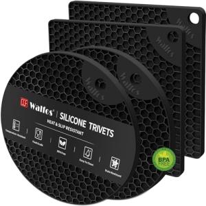 Walfos Silicone Trivet Mats - Heat Resistant Pot Holders