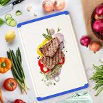 Large Cutting Boards for Kitchen - Dishwasher Safe Non-Slip Cutting Boards with Juice Grooves, Easy Grip Handles - Large and Thick Chopping Board Blue