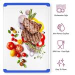 Large Cutting Boards for Kitchen - Dishwasher Safe Non-Slip Cutting Boards with Juice Grooves, Easy Grip Handles - Large and Thick Chopping Board Blue