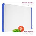 Large Cutting Boards for Kitchen - Dishwasher Safe Non-Slip Cutting Boards with Juice Grooves, Easy Grip Handles - Large and Thick Chopping Board Blue