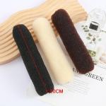 2PCS 20cm Donut Hair Bun Maker Ring Style Bun Hair Bun Maker DIY Hair Foam Ring Shaper Snap Roll Bun Tool for Women(brown)