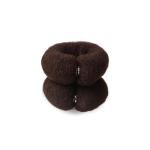 2PCS 20cm Donut Hair Bun Maker Ring Style Bun Hair Bun Maker DIY Hair Foam Ring Shaper Snap Roll Bun Tool for Women(brown)