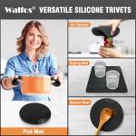Walfos Silicone Trivet Mats - Heat Resistant Pot Holders