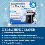 Ice Machine Cleaner Descaler Tablets-36Pack Ice Maker Cleaner Compatible with Frigidaire, Opal, GE Profile, Kitchenaid, Nickel Safe Scale Remover for Countertop, Nugget Ice Makers