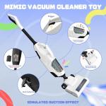 Toy Choi's 2-in-1 Kids Vacuum That Really Works - Toy Vacuum for Toddlers with Sound Effects, Pretend Play Kids Vacuum Cleaner, Household Housekeeping Toys for Boys Girls (White)