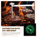 Xuhal 6 Pcs Stainless Steel Kitchen Glow Thermometer with 5 Inch Long Stem 1 Inch Dial Thermometer Milk Frothing Food for Oven Probe Meat Grill BBQ Cooking Chocolate Water(Red,White,Black)