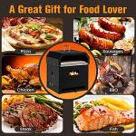 Giantex 4-in-1 Outdoor Pizza Oven Wood Fired, 2-Layer Pizza Maker Grill with Stone, Peel, Waterproof Cover, Cooking Grids, Detachable Grill Oven & Fire Pit for Outside Backyard BBQ