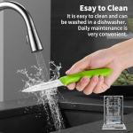 Ruffulon Stainless Steel Paring Knife With Serrated Blade, 6 Pieces Set Vegetable and Fruit Knife, Ultra Sharp Small Kitchen Knife, Colorful Paring Knifves with PP Plastic Ergonomic Handle.