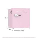 Frigidaire EFR176 Retro Compact Fridge with Chiller Mini Refrigerator with Built-in Bottle Opener for Office, Bedroom, Dorm Room or Cabin, 1.6 cu ft 16" D x 18" W x 18.5" H, Pink