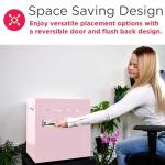 Frigidaire EFR176 Retro Compact Fridge with Chiller Mini Refrigerator with Built-in Bottle Opener for Office, Bedroom, Dorm Room or Cabin, 1.6 cu ft 16" D x 18" W x 18.5" H, Pink