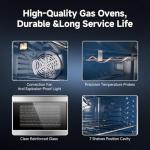 AAOBOSI 48 Inch Freestanding Gas Range Ovens with 7.0 cu.ft Large Capacity Double Convection Ovens, 6 Sealed Burners Plus Iron Grill Burner, Stainless Steel Gas Range Stove with NG/LPG Convertible