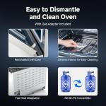 AAOBOSI 48 Inch Freestanding Gas Range Ovens with 7.0 cu.ft Large Capacity Double Convection Ovens, 6 Sealed Burners Plus Iron Grill Burner, Stainless Steel Gas Range Stove with NG/LPG Convertible