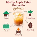 Craftmix Spiked Apple Cider Cocktail & Mocktail Drink Mixer, Skinny Mixes - Water Flavoring Packets - Made With Real Fruit - Vegan, Low-Carb, Low-Sugar, Non-GMO, Dairy Free, Gluten Free, 12 Pack