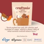 Craftmix Spiked Apple Cider Cocktail & Mocktail Drink Mixer, Skinny Mixes - Water Flavoring Packets - Made With Real Fruit - Vegan, Low-Carb, Low-Sugar, Non-GMO, Dairy Free, Gluten Free, 12 Pack