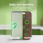 INZOO Double-Sided Stainless Steel Cutting Board for Kitchen, 16''×11'' Scratch-Resistant Cutting Board for Meat, Vegetables & Fruits, Rust-Resistant Chopping Board with Juice Groove on Both Sides