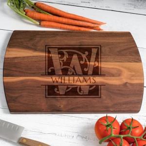 Blue Ridge Mountain Gifts Personalized Cutting Board for Wedding or Anniversary - Laser Engraved Wood Board - Custom Charcuterie Food Tray, Christmas Gift Cutting Board for Mom for Dad