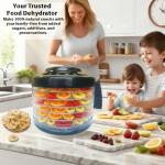 LSZY Food Dehydrator,6 BPA-free Trays, 600W Drying Machine with 24H Timer,158°F Food Fruit Dryer for Jerky, Herbs, Meat, Fruit,Dog Treats, Mushroom, Dried Snacks-Home Use Dehydrators (Black)