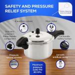 Universal (4.75 Quart / 4.5 Liter) Ultra Pressure Cooker, Pressure Pot with 6 Safety Systems, Aluminum Pressure Cooker for 5 Servings, Even Heat Distribution, Diameter 9.4 inches, Height 8 inches