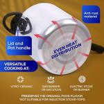 Universal (4.75 Quart / 4.5 Liter) Ultra Pressure Cooker, Pressure Pot with 6 Safety Systems, Aluminum Pressure Cooker for 5 Servings, Even Heat Distribution, Diameter 9.4 inches, Height 8 inches