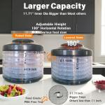 LSZY Food Dehydrator,6 BPA-free Trays, 600W Drying Machine with 24H Timer,158°F Food Fruit Dryer for Jerky, Herbs, Meat, Fruit,Dog Treats, Mushroom, Dried Snacks-Home Use Dehydrators (Black)