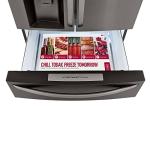 LG 30 cu. ft. 4-Door French Door Refrigerator, Door-in-Door, Full-Convert Drawer, Craft Ice in PrintProof Black Stainless LRMDS3006D