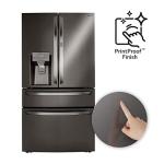 LG 30 cu. ft. 4-Door French Door Refrigerator, Door-in-Door, Full-Convert Drawer, Craft Ice in PrintProof Black Stainless LRMDS3006D