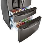 LG 30 cu. ft. 4-Door French Door Refrigerator, Door-in-Door, Full-Convert Drawer, Craft Ice in PrintProof Black Stainless LRMDS3006D