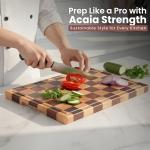 Checkered Cutting Board, Premium Wooden Cutting Boards for Kitchen, Durable Butcher Block Style for Chopping & Serving