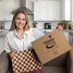 Checkered Cutting Board, Premium Wooden Cutting Boards for Kitchen, Durable Butcher Block Style for Chopping & Serving